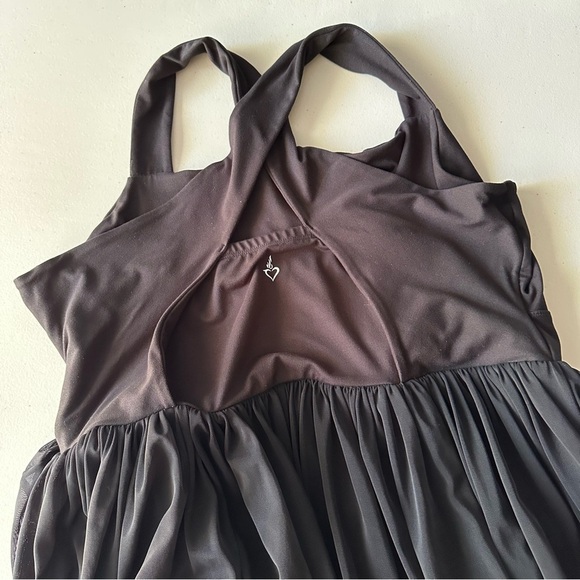 Torrid Performance Core Mesh Ruffle 2fer Active Dress 1X Black - Picture 8 of 9